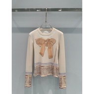 SKEY FORD * 2026 Spring Summer New Style Bowknot 3D Printed Bottoming Shirt