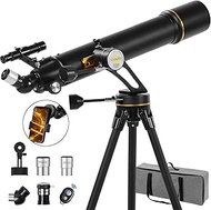 Telescope, 90mm Aperture 700mm - Vertisteel AZ Mounting Base, High Power Telescopes for Astronomy En