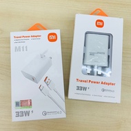 Original Mi 33W fast charge adapter with USB to type C cable for Xiaomi and type C connector phone.