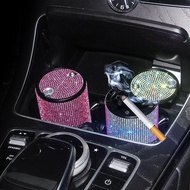 xfcbfDiamond Car Ashtray Universal Crystal Rhinestone Ash Tray Auto Interior Decor Cigarette Holder Car Accessories for Girls Women