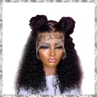 (DKCZ) Short Curly Wig Curly Lace Front Wig Women Pre-Pulled Brazilian Curls Lace Front Wig