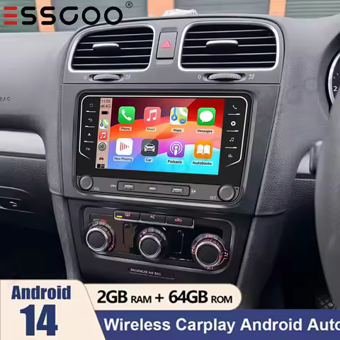 7" Car Stereo Radio 4+64GB For Volkswagen Jetta Golf 5/6 Passat B6/B7 3C Polo Caddy Carplay Android 