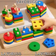 LAYOR1GG Baby Sensory Toys, Wooden Sorting Stacking Development Games, Educational Toy Educational G