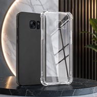 Samsung S6 / S6 Edge / S7 / S7 Edge / Note 5 / Note FE case + black tpu vs transparent plastic to li