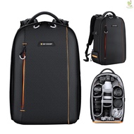 K&amp;F CONCEPT Camera Backpack Waterproof Camera Bag 18L Large Capacity Camera Case with 14.1 Inch Laptop Compartment Tripod Holder for Women Men Photographer  Came-022
