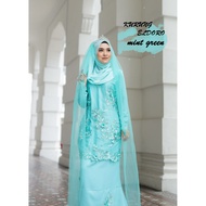 Baju Kurung ELDORA / Kurung Moden / Kurung Nikah / Kurung LACE+SAKURA (Mint Green)