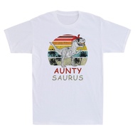 Auntysaurus Rex T-Shirt Dinosaur Aunty Saurus Family Matching Cotton T-Shirt