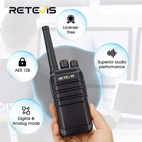 Retevis RT40 Walkie Talkie Professional DMR PMR446 Radio Communication AES128 Type-C Two Way Radio f