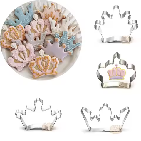 1pcs patisserie reposteria Princess Crown Stainless Steel Biscuit Mould Metal Cookie Cutters Fondant
