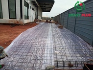 พลาสติกปูพื้นก่อนเทคอนกรีต 0.07มม x 2.50ม x 100ม พลาสติกปูพื้น เทคอนกรีต กันความชื้น กันซึม พลาสติกส
