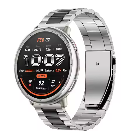 Stainless Steel Strap for Amazfit Active/Active 2 Band Metal Bracelet for Amazfit Balance/Balance 2 