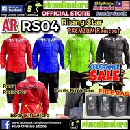 AR RRS04 Premium Quality Copy Raincoat 2 Layer Pocket M - XXXL Free Bag Baju Hujan GIVI Rain Coat Motorcycle