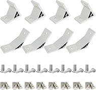 BLCCLOY 4Pcs 45deg, 4Pcs 135deg 4040 Angle Bracket 40 Series Aluminum Extrusion 45 Degree Joint Conn