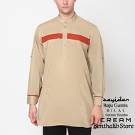 Baju Gamis Zayidan Bilal Cotton Toyobo Warna Cream