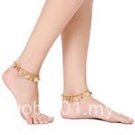 Z5K9 Belly Dance Accessories Bell Anklet Indian Dance Anklet Anklet New Style Sand Gold Human Head C