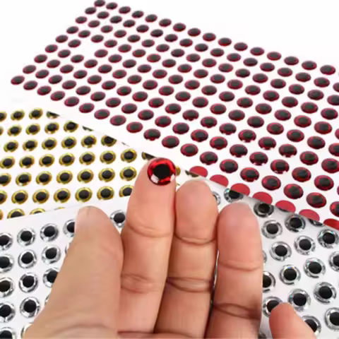 100pcs Fishing Sticker 3mm 4mm 5mm 6mm 100pcs/lot Eyeball Simulation Fishing Lure Eyes 3D Fish Eye A