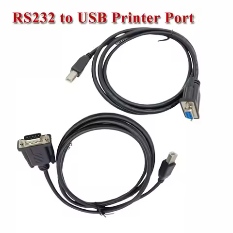 RS232 to USB Printer Port Data Transfer Cord DB9 to USB Type B Port Connector Cable DB9 to USB Squar