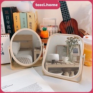 <Free Sticker> Desktop Makeup Mirror Portable Mirror Low Current Thick 2 Sides 360 Degree Rotation 2
