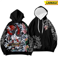 2023 NewChinese Style invincible Men Hoodies Casual Funny Fleece Loose Sweatshirts Oversized High St