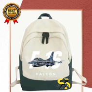F-16D FIGHTING PALCON FIGHTER PLANE CHILDREN'S BACKPACK FREE NAME