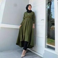 Baju Atasan Tunik Nada Army / Tunik Muslim Wolfis Terbaru