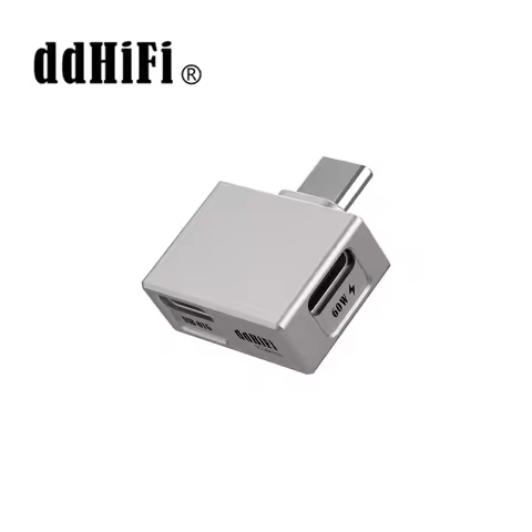 DD DdHiFi TC28Max USB-C OTG Adapter with 60W PD Charging, Hi-Res USB DAC/Amp Compatible, Bidirection