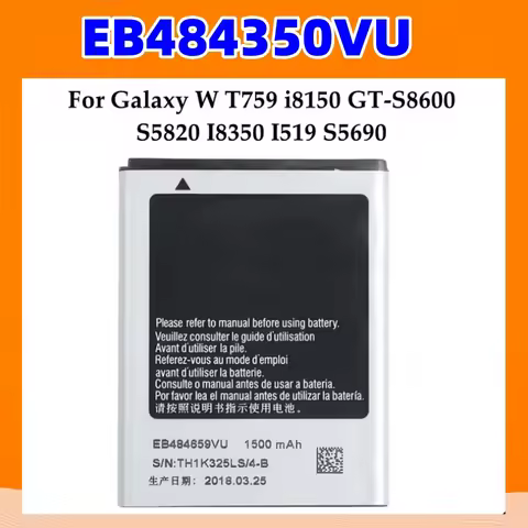 EB484659VU EB484659VA EB484659YZ Battery 1500mAh For Samsung Galaxy W T759 i8150 GT-S8600 S5820 I835