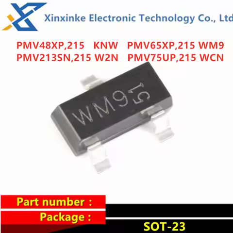 50PCS PMV48XP,215 PMV65XP,215 PMV213SN,215 PMV75UP,215 SOT-23 Marking：KNW WM9 W2N WCN MOSFET P-Chann