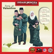 Indah Pesona Baju Raya Family Set - Emerald Green