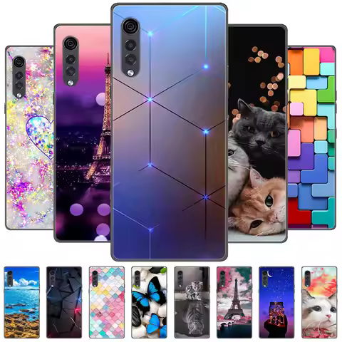 For LG Velvet Case Cartoon Painted Soft Silicone Back Cover for LG Velvet 2 Pro Phone Cases for LG V