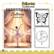 Ballerina Coloring Book - Adult Coloring Book Kids Coloring Book