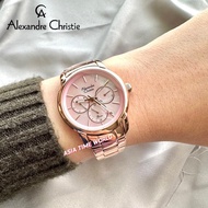 [Original] Alexandre Christie 2A34 BFBRGMN Multifunction Women Watch with Rose Gold Stainless Steel