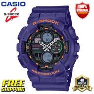 Original G-Shock GA120 Men Sport Watch Japan Quartz Movement Dual Time Display 200M Water Resistant Shockproof and Waterproof World Time LED Auto Light Sports Wrist Watches with 4 Years Warranty GA-140-6AER (Free Shipping Ready Stock)