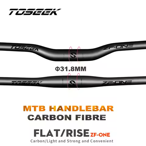 TOSEEK ZF-ONE Mtb Carbon Handlebar Bicycle Handlebar 31.8*580-720/740/760mm Matt Black Handlebars Fo