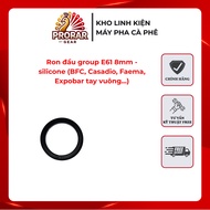 E61 8mm group head gasket - silicone (BFC, Casadio, Faema, Expobar square arm...)