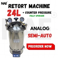 SINGLE SCREW 24L ANALOG COUNTER PRESSURE RETORT MACHINE (SEMI-AUTO)