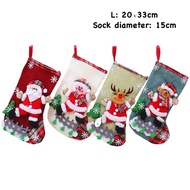 【SG in stock】christmas decoration christmas socks christmas gift bag party candy bag christmas tree hanging decoration