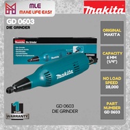 MAKITA GD 0603 Die Grinder GD0603 COLLET 6MM (1/4") WITH WARRANTY