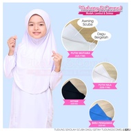 Tudung Sekolah Bergetah Didagu / Tudung Sekolah Dagu Bergetah Awning Scuba / Tudung Sekolah Awning S