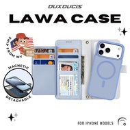 DUX LAWA Detachable 2-in-1 Magnetic Flip Phone Case for iPhone 17E 16E 17 16 15 Pro Max Pro Air Plus