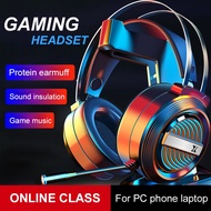 Gaming Headset Headphone With Mic and Microphone Over ear Headphones Headfone 3.5mm Game headse Bass