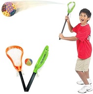 Saturnian I Fun Gripper 31" 2-PK Youth, Practice Lacrosse Game Set with 1-2.5" Bean Ball, Beginners,