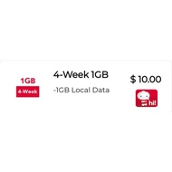 Singtel Prepaid $10 / 1 GB Local Data / 4 Week / Top Up / Renew / Recharge
