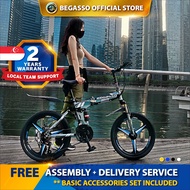【🇸🇬 OFFICAL STORE】Begasso 20inch Foldable Mountain Bike With Suspension Mobility &amp; Convenience Folding Bike