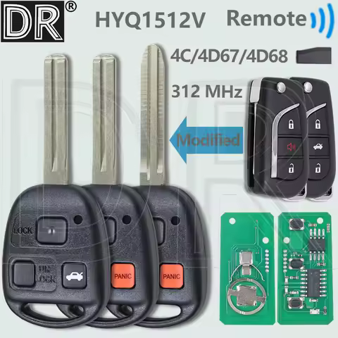 DR 315MHz 4C/4D67/4D68 Chip HYQ1512V Car Remote Key For Lexus ES300 IS300 GX470 LX470 GS300 GS430 GS