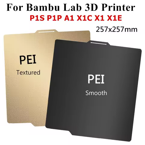 For P1P P1S A1 X1C X1 Plate Smooth PEI Sheet for Bambu Lab Build Plate Double Sided Printing Heatbed
