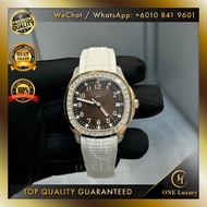 🔥SWISS TOP QUALITY🔥 AQU4NU4T 5167R BROWN DIAL DIAMOND BEZEL 18K ROSE GOLD ON BROWN RUBBER STRAP - ME