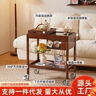 Trendy Side Table Storage Rack Coffee Table Side Table Movable Small Cart Wine Cart Sofa Home Snack 