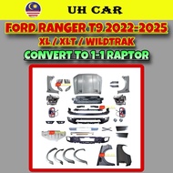 (1-1) (T9 To Raptor) Ford Ranger T9 2022-2025 Convert Bumper Wide Body Fender Bonnet Arch Lamp Bodyk