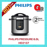 PHILIPS PRESURE COOKER6.0L HD-2137(Ready Stock) -2year WARRANTY BY PHILIPS MALAYSIA
